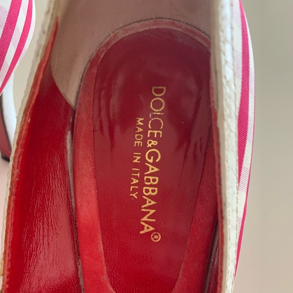 DOLCE & GABBANA Shoes Red Checkered with Bow size 37 - Picture 2 of 14